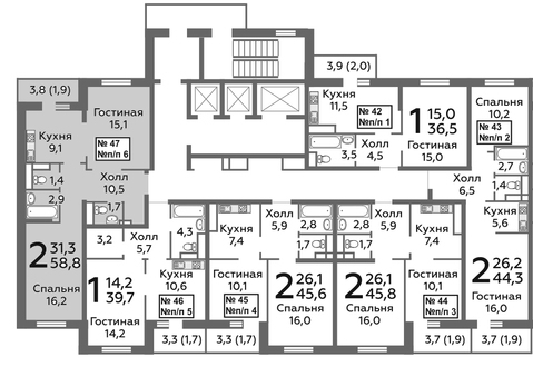 Балашиха, 2-х комнатная квартира, микрорайон Павлино д., 4551120 руб.