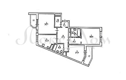 Москва, 3-х комнатная квартира, ул. Серпуховский Вал д.21 корп. 3, 46850000 руб.