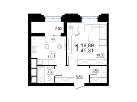 Москва, 1-но комнатная квартира, ул. Берзарина д.28, 8984973 руб.