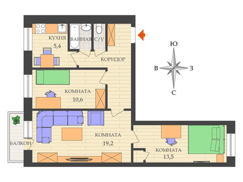 Москва, 3-х комнатная квартира, ул. Академика Скрябина д.28к1, 11600000 руб.