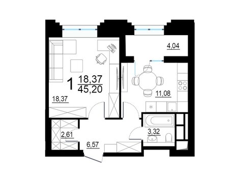 Москва, 1-но комнатная квартира, ул. Берзарина д.28с4, 8818520 руб.