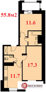 Москва, 2-х комнатная квартира, ул. Изюмская д.34, 4300000 руб.