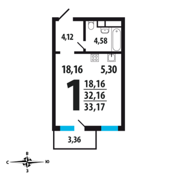 Москва, 1-но комнатная квартира, Нововатутинский пр. д., 3283830 руб.