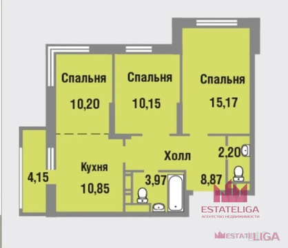 Москва, 3-х комнатная квартира, улица Татьянин Парк д.13к2, 23750000 руб.