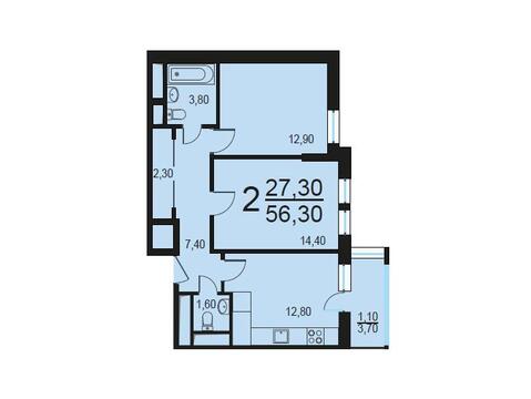 Москва, 2-х комнатная квартира, Внутренний проезд д.8с1, 11599208 руб.