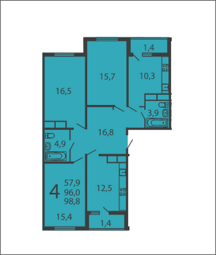 Москва, 4-х комнатная квартира, ул. Производственная д.6 корп.6, 10776758 руб.