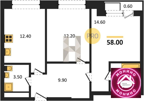 Москва, 2-х комнатная квартира, ул. Нижние Мневники д.д. 6, 37821800 руб.