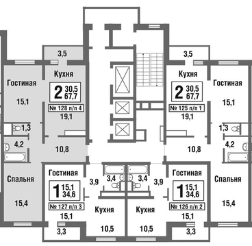 Балашиха, 2-х комнатная квартира, микрорайон Павлино д., 4610437 руб.