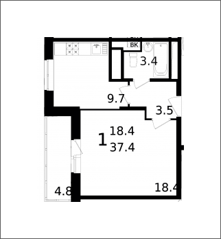 Мытищи, 1-но комнатная квартира, ул. Колпакова д.44 корп.32, 3342249 руб.