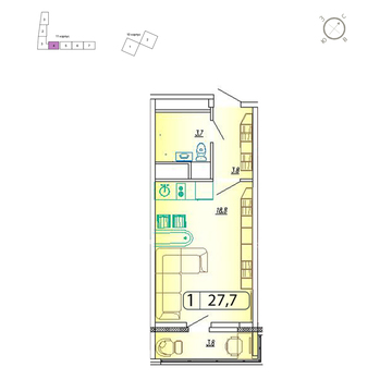 Мытищи, 1-но комнатная квартира,  д., 2686900 руб.