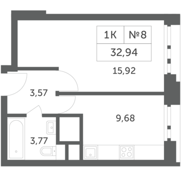 Раздоры, 1-но комнатная квартира, КП Береста д., 3099654 руб.