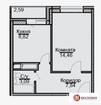 Быково, 1-но комнатная квартира, ул. Щорса д.4а, 2300000 руб.