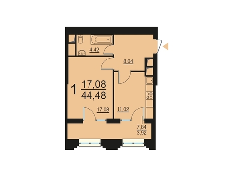 Москва, 1-но комнатная квартира, ул. Берзарина д.28, 9007200 руб.