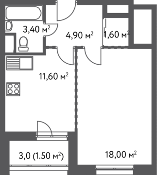 Москва, 1-но комнатная квартира, С.Ковалевской д.20, 5818966 руб.