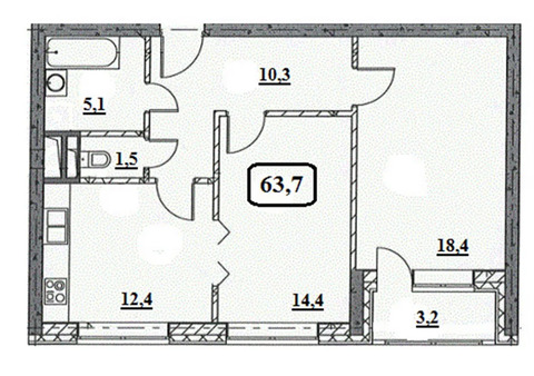 Москва, 2-х комнатная квартира, пр-кт Будённого д.д. 51к1, 11431876 руб.