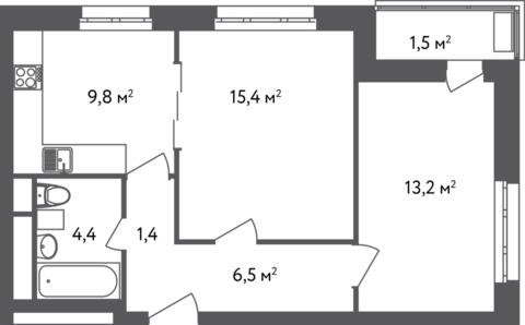 Москва, 2-х комнатная квартира, ул. Вешняковская д.18Г, 9461360 руб.