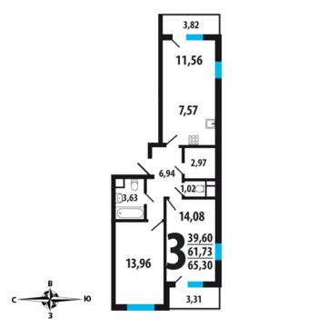 Москва, 3-х комнатная квартира, Нововатутинский пр. д., 5354600 руб.