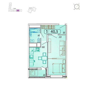 Мытищи, 1-но комнатная квартира,  д., 3667299 руб.