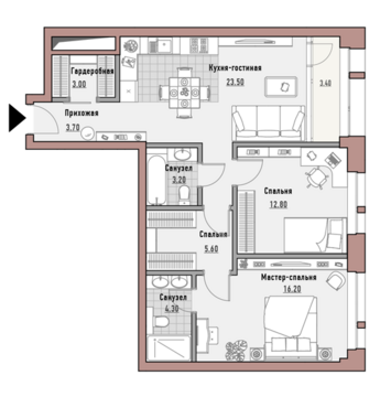 Москва, 2-х комнатная квартира, ул. Новослободская д.24, 40430000 руб.