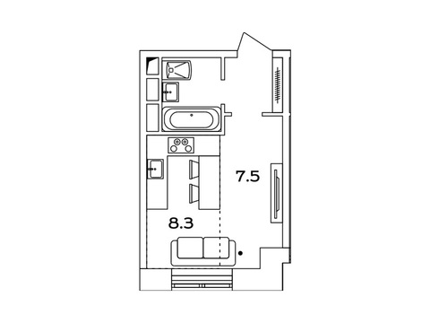 Москва, 1-но комнатная квартира, Рязанский пр-кт. д.2, 4254852 руб.