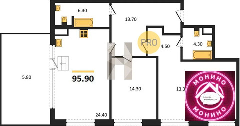Москва, 2-х комнатная квартира, ул. Летниковская д.д. 4/6а, 83639746 руб.