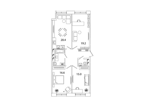 Москва, 3-х комнатная квартира, Рязанский пр-кт. д.2, 12833823 руб.