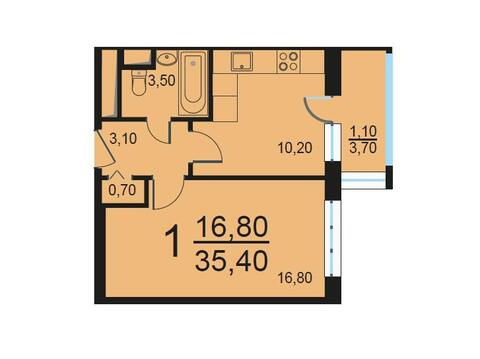 Москва, 1-но комнатная квартира, Внутренний проезд д.8с2, 6831527 руб.