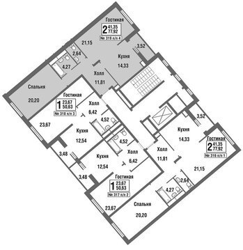 Москва, 2-х комнатная квартира, улица Татьянин Парк д., 9416632 руб.