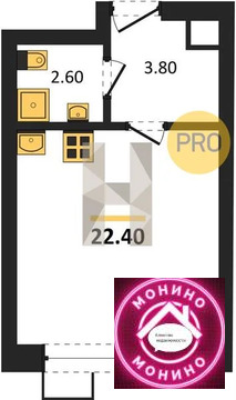Москва, 1-но комнатная квартира, ул. Борисовские Пруды д., 9637779 руб.