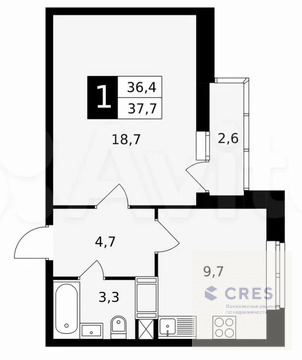 Подольск, 1-но комнатная квартира, ул. Садовая д.14, 5768100 руб.