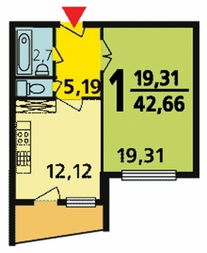 Красково, 1-но комнатная квартира, ул. Заводская 2-я д.18 к1, 4200000 руб.