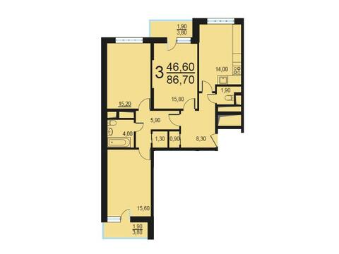 Москва, 3-х комнатная квартира, Внутренний проезд д.8с1, 17450456 руб.