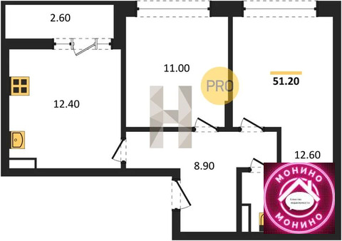 Николо-Хованское, 2-х комнатная квартира, Николо-Хованское дер. д.д. 10.1, 15786567 руб.