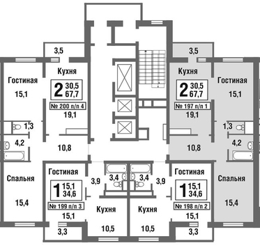 Балашиха, 2-х комнатная квартира, микрорайон Павлино д., 4610437 руб.