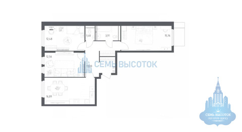 Москва, 3-х комнатная квартира, Алхимовская ул. д.1, к 4, 14700000 руб.