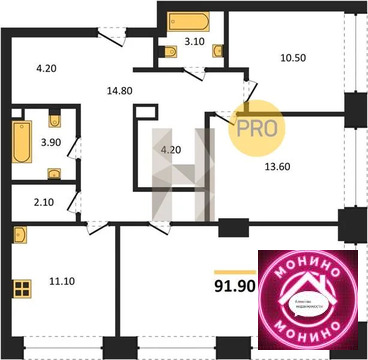 Москва, 3-х комнатная квартира, ул. Маршала Бирюзова д.д. 3, 43149682 руб.