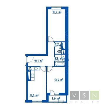 Москва, 2-х комнатная квартира, Дмитровское ш. д.107с11А, 8547527 руб.