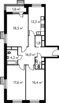 Москва, 3-х комнатная квартира, ул. Абрамцевская д.10, 18100000 руб.