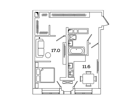 Москва, 1-но комнатная квартира, Рязанский пр-кт. д.2, 7634576 руб.