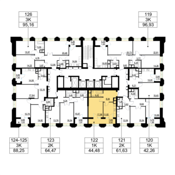 Москва, 1-но комнатная квартира, ул. Берзарина д.д. 28, корп. 1, 9559940 руб.