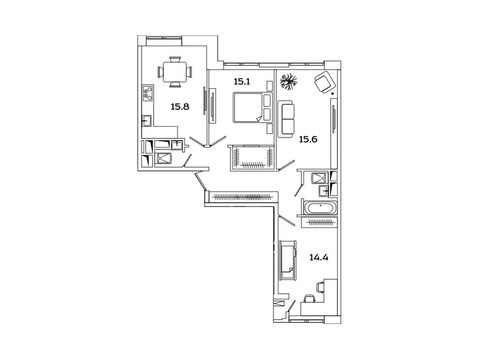 Москва, 3-х комнатная квартира, Рязанский пр-кт. д.2, 12107349 руб.