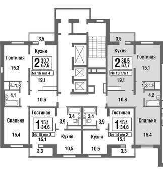 Балашиха, 2-х комнатная квартира, микрорайон Павлино д., 4610437 руб.