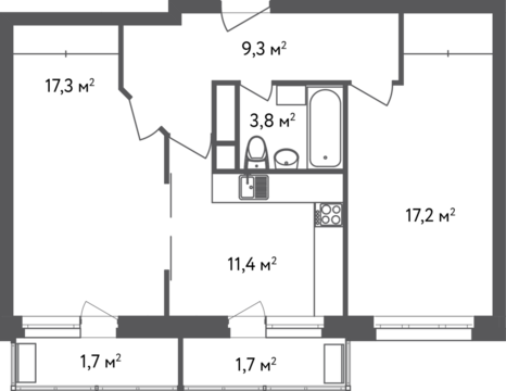 Москва, 2-х комнатная квартира, ул. Вешняковская д.18Г, 10146240 руб.