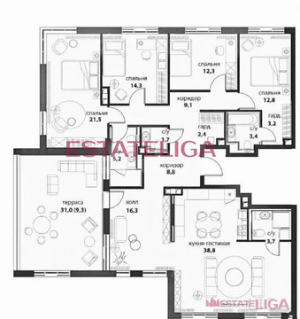 Москва, 5-ти комнатная квартира, улица Василия Ланового д.5, 130000000 руб.