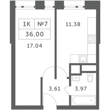 Раздоры, 1-но комнатная квартира, КП Береста д., 3481200 руб.