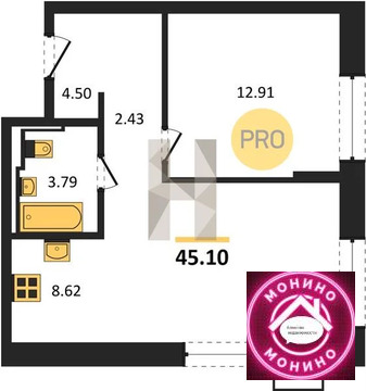 Москва, 1-но комнатная квартира, 25-26 км МКАД ул. д., 14500000 руб.