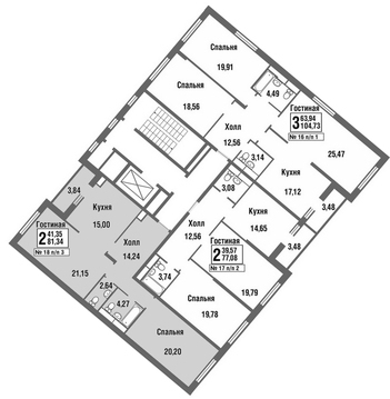 Москва, 2-х комнатная квартира, улица Татьянин Парк д., 9829939 руб.