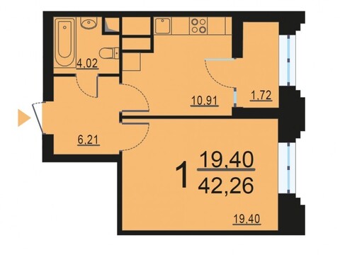 Москва, 1-но комнатная квартира, ул. Берзарина д.28, 8663300 руб.