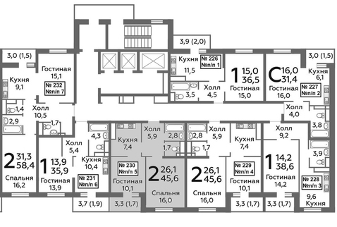 Балашиха, 2-х комнатная квартира, микрорайон Павлино д., 3602400 руб.