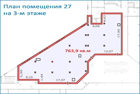 Помещение свободного назначения 763,9 кв.м в новом ТЦ, 6 км от МКАД, 45834000 руб.